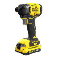 Global House STANLEY ไขควงกระแทกไร้สาย ไร้แปรงถ่าน 20V 180Nm รุ่น SBI810D2K-B1 +แบตเตอรี่ 2.0Ah 2 ก้