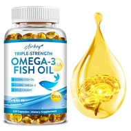 Triple Strength Omega 3 Fish Oil, 1250 mg Fish Oil and 1040 mg Omega-3 | Best Essential Fatty Acids 