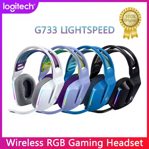 Logitech G733 LIGHTSPEED Wireless RGB Gaming Headset PRO-G DTS Headphone X 2.0 surround sound Suitab