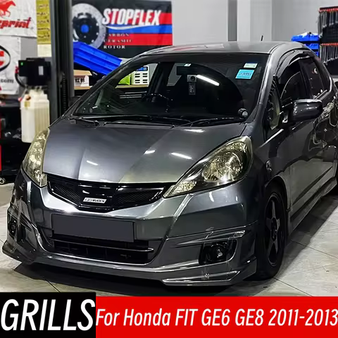 For Honda FIT GE6 GE8 2011-2013 Bodykit Car Racing Grills Black Carbon Grille Air Intake Styling Ext
