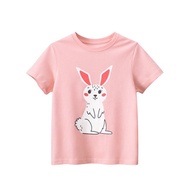 GRrrr Children's Clothing 2024 Summer New Style Girls Short-Sleeved T-Shirt Children's Clothing Manu