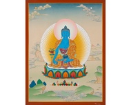 藥師佛噶瑪嘎孜藝術 — 手工西藏唐卡繪畫