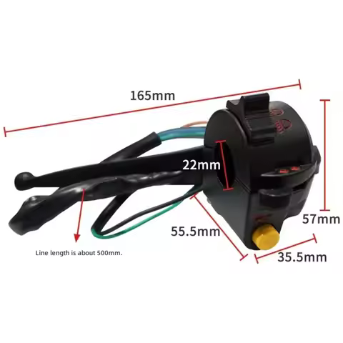 Motorcycle Handlebar Switch Assembly with Brake Lever Compatible with Jialing JH70 JH90 Scooter Smal