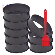 8 Pack Stainless Steel English Muffin Rings 4 Inch Crumpet Rings Nonstick Pastry Ring Mold,Egg Rings