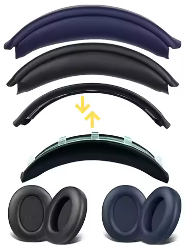 Easy Install Snap On Headband & Earpads for Sony WH-XB910N Headphone Headband Ear Cushion Cover Pad 