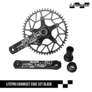 Litepro CRANKSET EDGE 52T BLACK