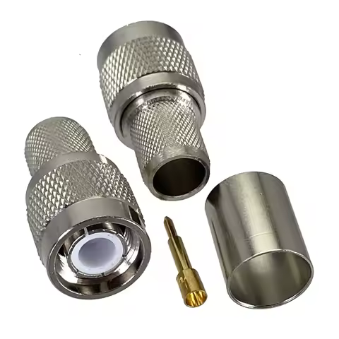 1Pcs Connector TNC male Plug crimp RG8 LMR400 RG213 RG165 RG214 RG393 Cable straight RF Coaxial