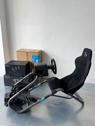 Logitech G Pro Wheel 賽車方向盤 + Racing Pedals 賽車腳踏 + Playseat Trophy Logitech Edition 賽車椅