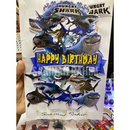 TOPPER CAKE MURAH HUNGRY SHARK