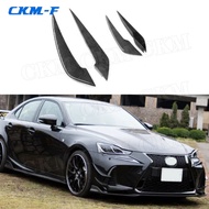 4pcs Carbon fiber Front Bumper Fins for Lexus IS300 IS350 F sport Sedan 2017-2019 Car Accessories Bo