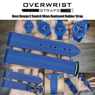 สายนาฬิกาแบบยาง สำหรับ Omega X Swatch รุ่น Wave Deployant