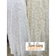 2-color embossed 3D floral lace