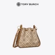 TORY BURCH [Liu Wen ทรงเดียวกัน] T MONOGRAM กระเป๋าสะพายแบบมีเชือกรูด 139098