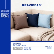Krav Ideas Home - Cotton Sofa Cushion Cover - Plain Pattern - 45X45 & 50x50