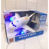 Airplane Aviation Friction Powered With Sounds and Light Inertial Airplane
