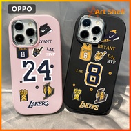 UNGU CASE Purple-gold Jersey No. 8 FOR OPPO A7 A5s A12 A3s A12E A15 A15s A35 A16 A16s A16K A16E A17 