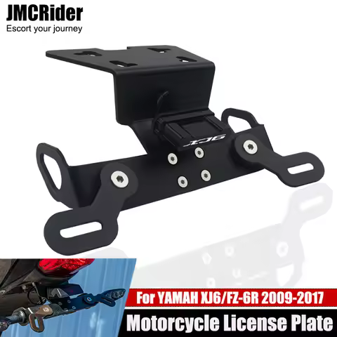 For YAMAHA XJ6 Motorcycle License Plate Holder Bracket Tail Tidy Fender Eliminator With LED Light XJ