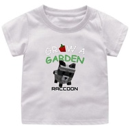 Crew T-ShirtRoblox Grow A garden RACCOON motif children's and adults' topsS-5XL