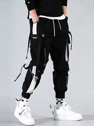 SIZE S-5XL Cargo Pants Men Korean street trend INS Quilted Casual Pants Overalls Men Trousers Loose 