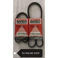 Fan Belt (100% BANDO) for Toyota Vios NCP42 1.5 2003-2007 Year (4PK1240 & 3PK850)