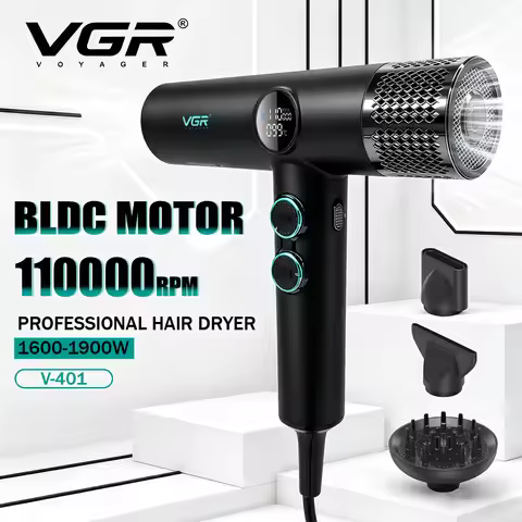 VGR Leafless Hair Dryer Professional Blow Dryer Brushless Motor 110000 RPM Suitable For Home Salons 