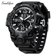 Sunlifex Jam Tangan Pria Olahraga Digital Multifungsi Original Jam Tangan Cowok D002