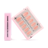 Simple Solid Color Wearing Nails Nude Color Apricot Pink Gel Manicure