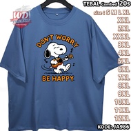 BE HAPPY BIG SIZE T-SHIRT CODE JA986 JUMBO 2XL 3XL 4XL 5XL 6XL 7XL 8XL 9XL 10XL 11XL 12XL