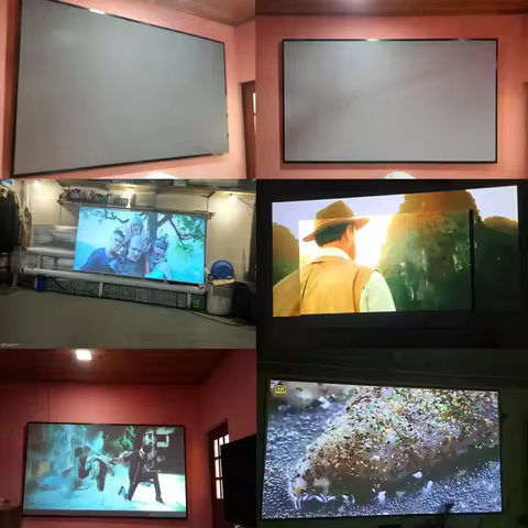60/72/84/92/100/110/120/130/133 in 4K 16:9 Movie Projector Screen HD Foldable Projector Screen Proje