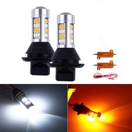 AOTOINK 2x Canbus LED 1156 BA15S BAU15S T20 42SMD White Amber with Resistors LED Car Turn Signal Dua