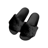 Fur Slides Rihanna Slides Style Faux Fur Flip Flop Slippers Flat Sandals Slides