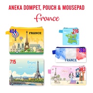 GANTUNGAN France Souvenir Wallet Pouch Mouse Pad Pin Magnet Keychain Landmark Souvenir France Paris 