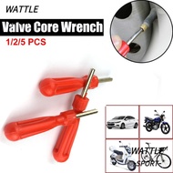 WATTLE 1/2/5pcs Tire Repair Tools, Single-head Plastic Valve Core Remover/Installer, Durable Metal T