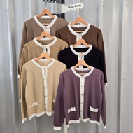 QUIN GOLD OUTHER FJ - Realpict Quin Gold Cardigan Rajut Wanita Trendy Harga Murah - WC64