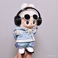 Suit labubu Clothes Denim Fake Two Pieces Only Cloth One Two Three Shirt Cloth 0 Doll Hat