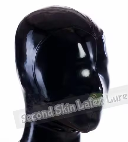 Natural Latex Hood Mask Costumes Fetish Latex Mask Fetish Only Nose Holes Fetish Mask Full Face Exot