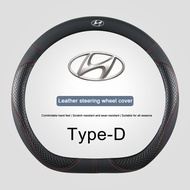 Car Leather Steering Cover 38cm Diameter For Hyundai Stagazer Creta Accent Getz Avega I10 Santafe H1