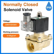 1/2“ 3/4” 1“ 1-1/4” 2" Normally Closed Brass Solenoid Valve IP65 Waterproof 2-Wire Water Solenoid Va