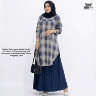 Latest Trendy Tunic Skirt Set Kaira Set Premium Haruka Material Mix Hyget Pleated Simple Elegant