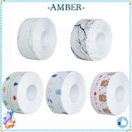 AMBER Caulk Tape, Multiple Colors Self Adhesive Sealing Strip Tape,  PVC Toilet Tape Bathroom Bath T
