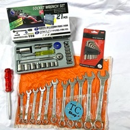 21-piece Socket Wrench + Wrench 8-24mm Wrench + Short L-Spanner + Reversible Impact Screwdriver