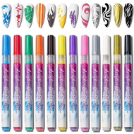 1set Nail Art Drawing Pen Gel Graffiti Beauty Waterproof Decoration Polish Painting Acrylic Easy Dry