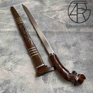 G0L0K BEDOG Ukir Macan Panjang sarung jepit / PISAU BESAR PANJANG / PEDANG