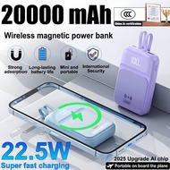 【3C Certification 】Magnetic 3C Powerbank 20000mAh Wireless Powerbank Fast Charging Powerbank Camping