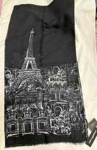 KARL Lagerfeld 巴黎鐵塔薄絲圍巾