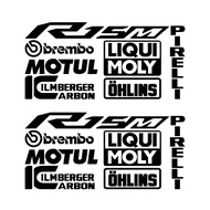 For YAMAHA R15M YZF-R15 R15 V3 V4 Motorcycle Sticker Front Windshield Fairing Decorative Accessories