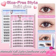 【No Need Glue】BQI 120 Cluster Self-Adhesive Lashes Lashes Reusable False Eyelashes 10-12mm