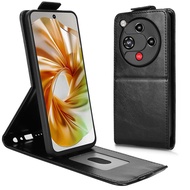 Nubia Focus 2 5G Vertical Case Retro Smooth Skin Leather Full Cover For Nubia Focus 2 Ultra 5G Phone