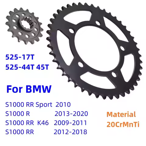 525-17T 44T 45T Motor Front Rear Chain Wheel Star Sprocket for BMW S1000 RR S1000RR Sport 2009-2018 