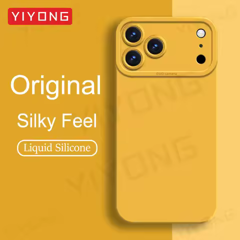 For iPhone17 Pro Max YIYONG Square Liquid Silicone Soft Cover For iPhone 17 16 15 14 12 13 iPhone17 